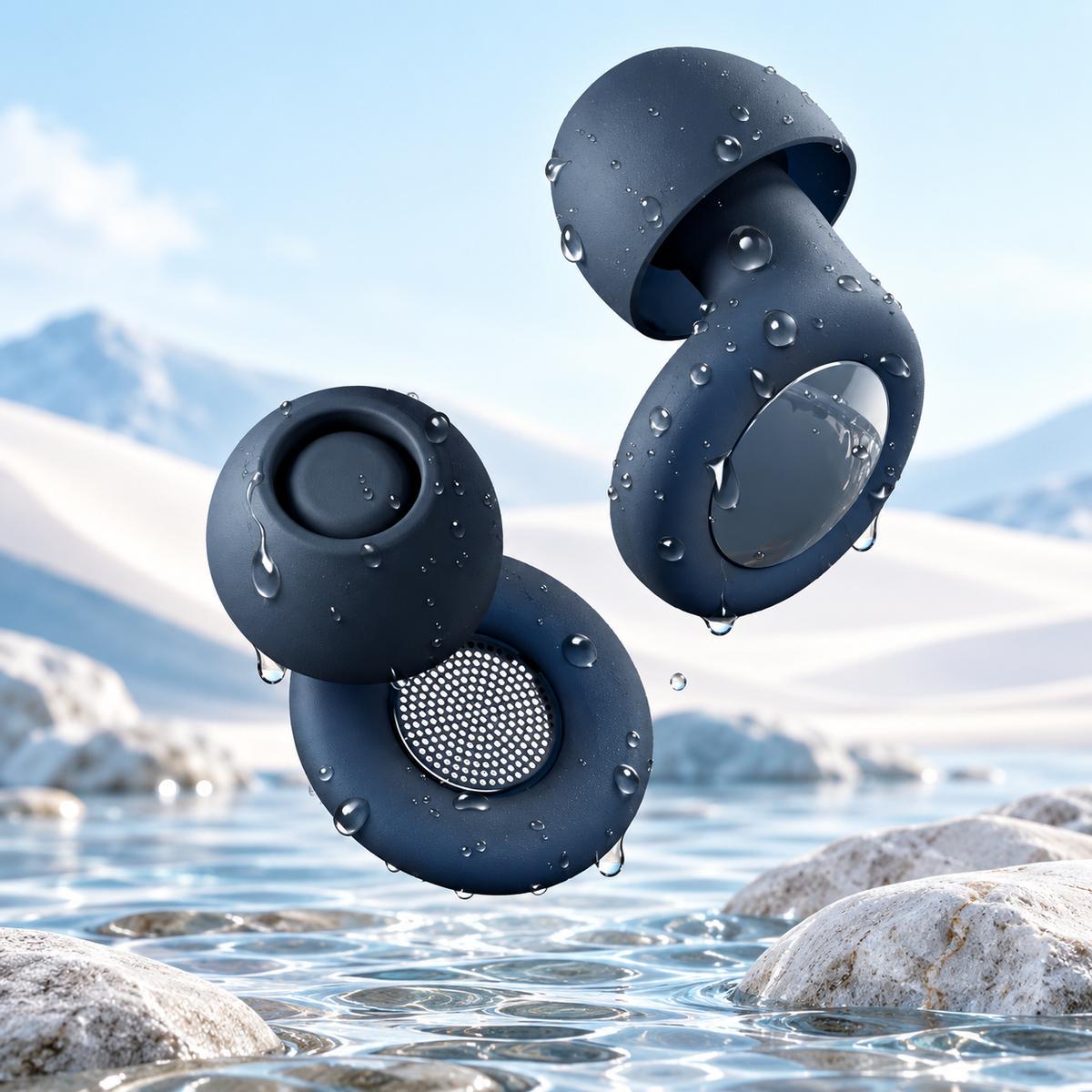 Par de protetores auriculares Para dormir azul-escuro
