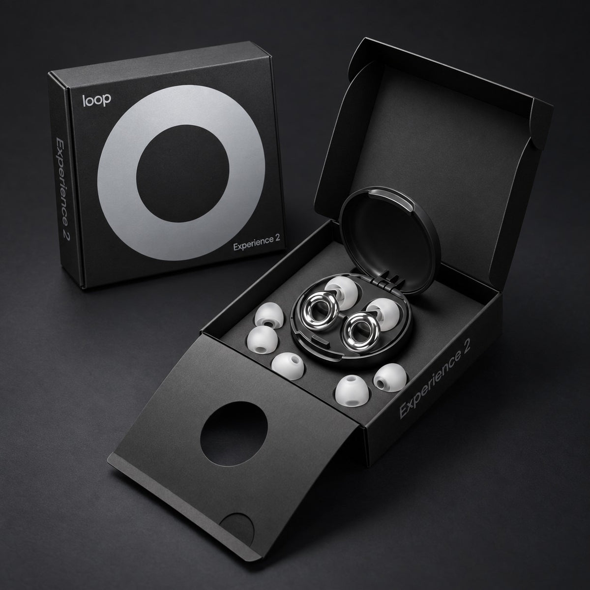 Embalagem e estojo do Loop Experience™ 2 com pontas extras